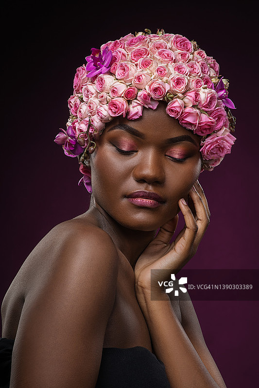 粉色非洲皇后花图片素材