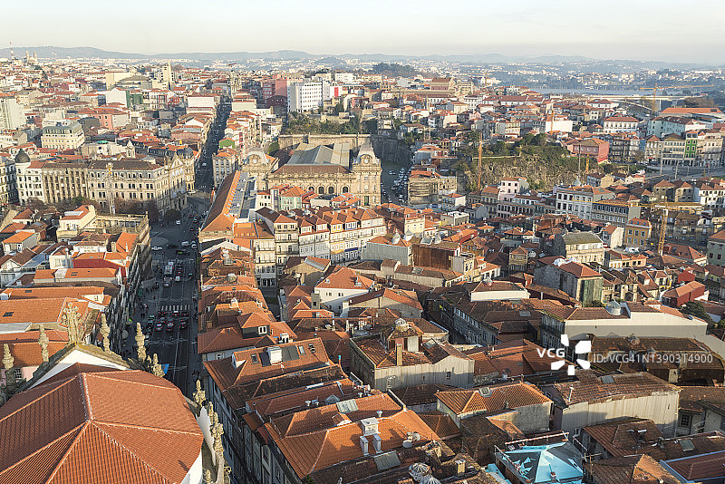 葡萄牙波尔图老城区鸟瞰图片素材