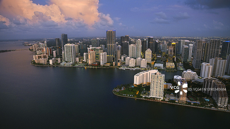 布里克尔岛和迈阿密市中心图片素材