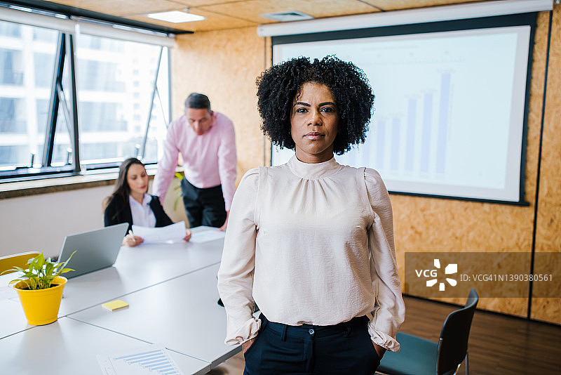 工作中的女商人肖像图片素材