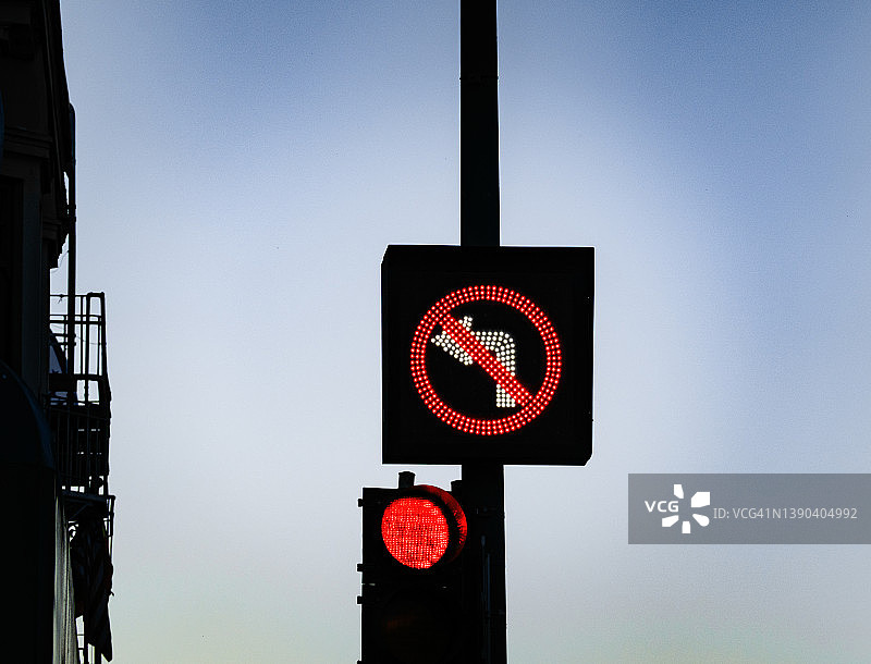 禁止左转箭头图片素材