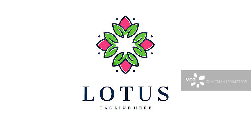 莲花之美：自然、瑜伽、有机玫瑰植物养生设计图片素材