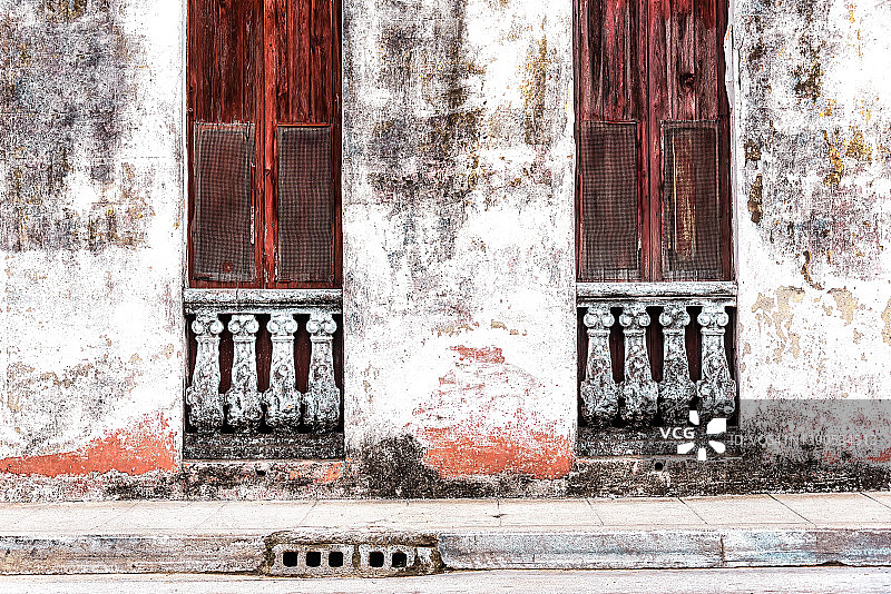 殖民风格外墙窗户图片素材