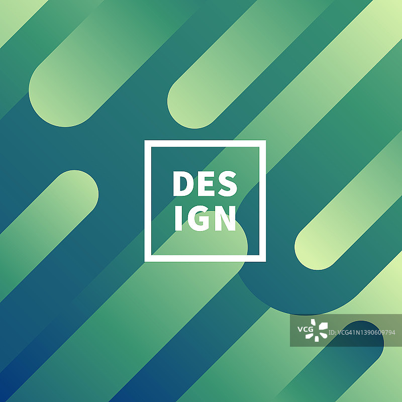 抽象设计与几何形状-流行的绿色梯度图片素材