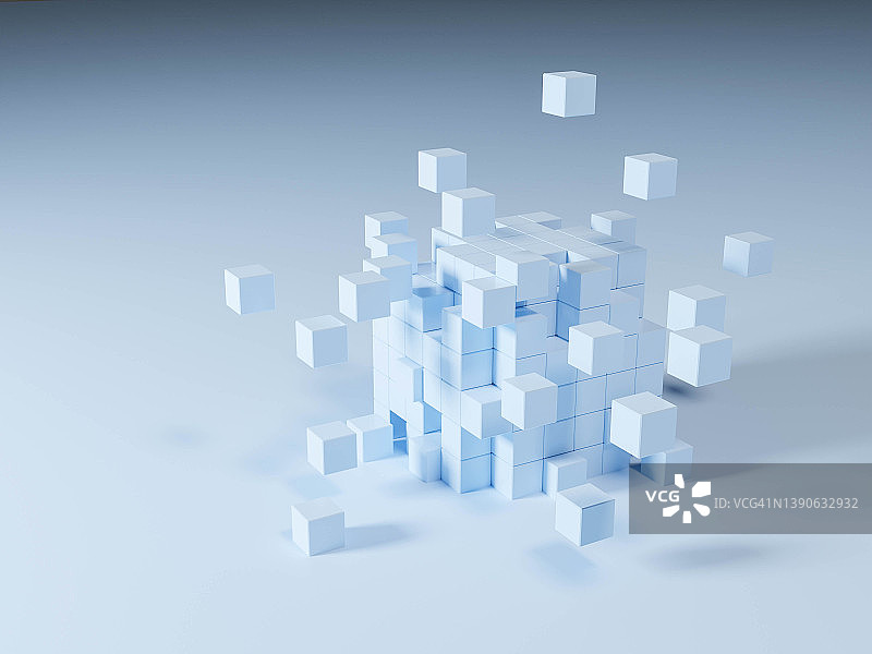 3D立方体插图图片素材
