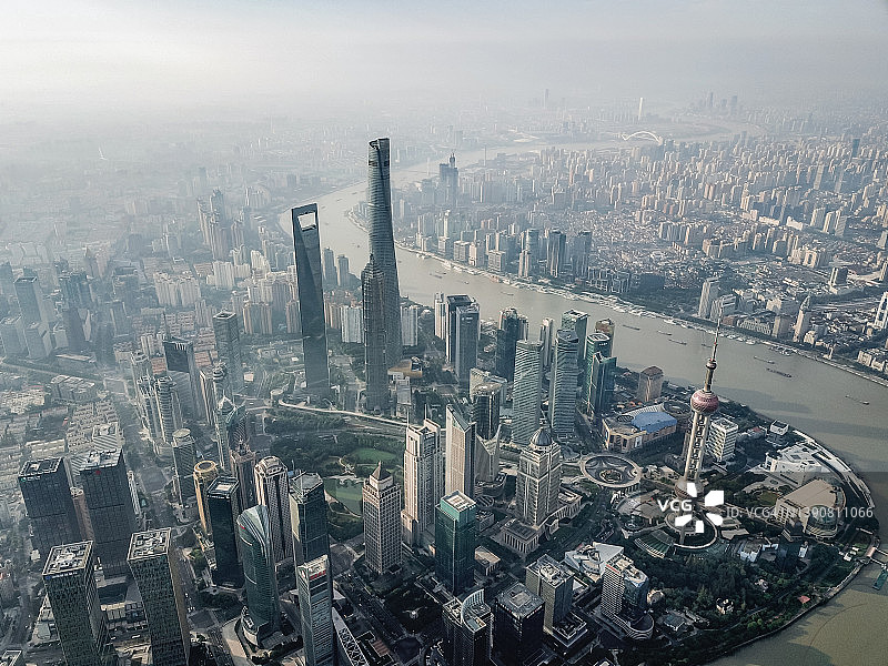 上海天际线航拍图片素材
