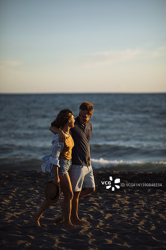 海边漫步图片素材