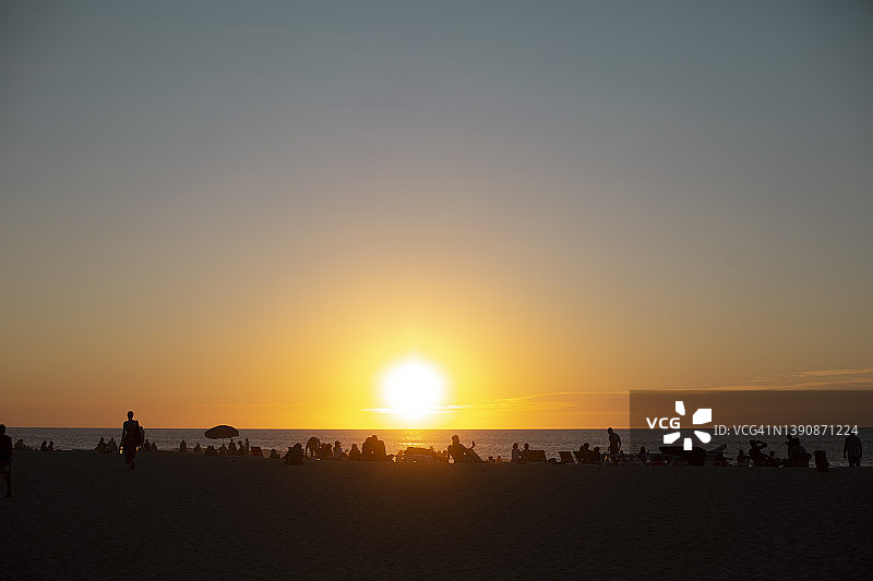 太平洋日落图片素材