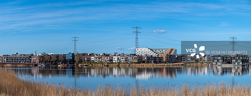 荷兰阿姆斯特丹斯泰格雷兰住宅区全景图片素材
