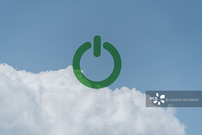 连接更环保世界的绿色按钮图片素材