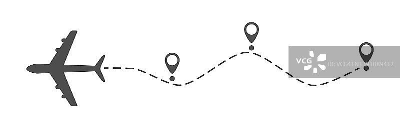 飞机航线图片素材