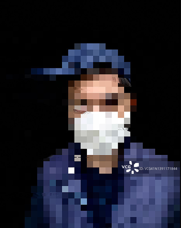 像素艺术男士肖像图片素材