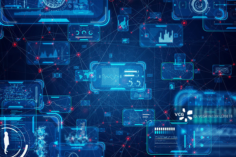 未来感UI数据网络图片素材