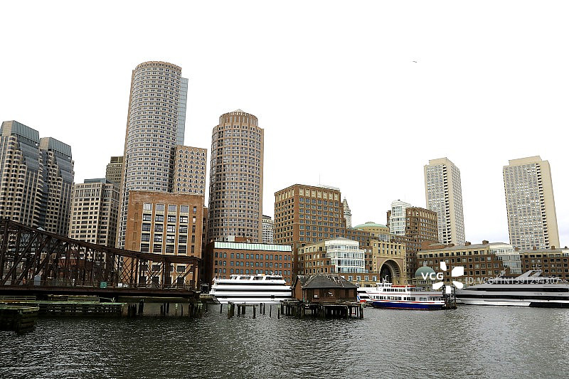 波士顿天际线图片素材