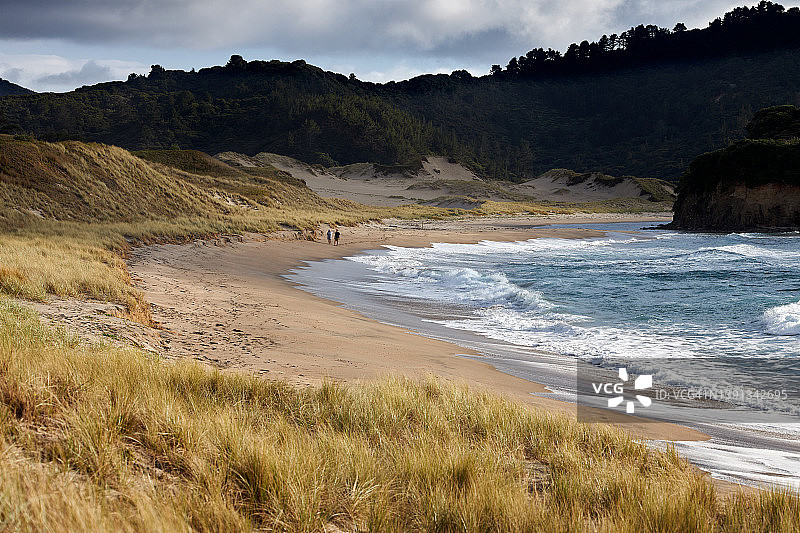 太平洋大堡礁岛的阿瓦纳湾图片素材
