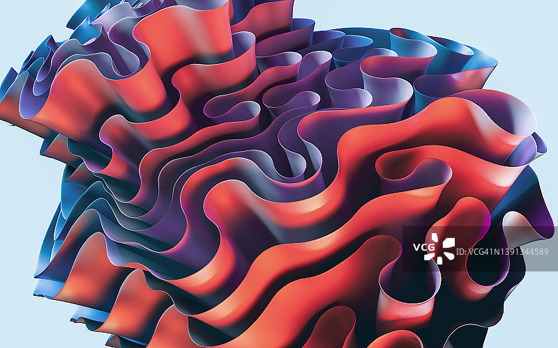 3D彩色波形背景图片素材