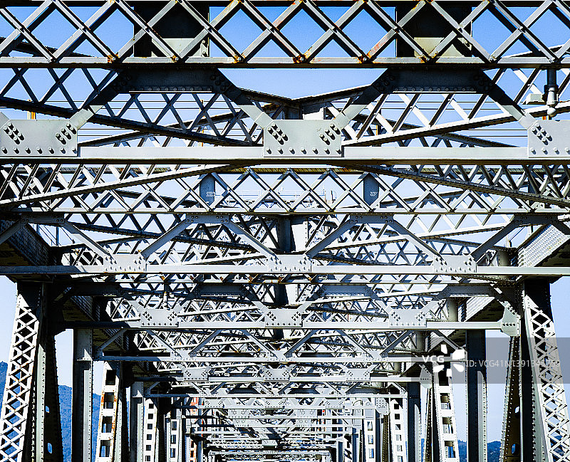 金属桥梁特写图片素材