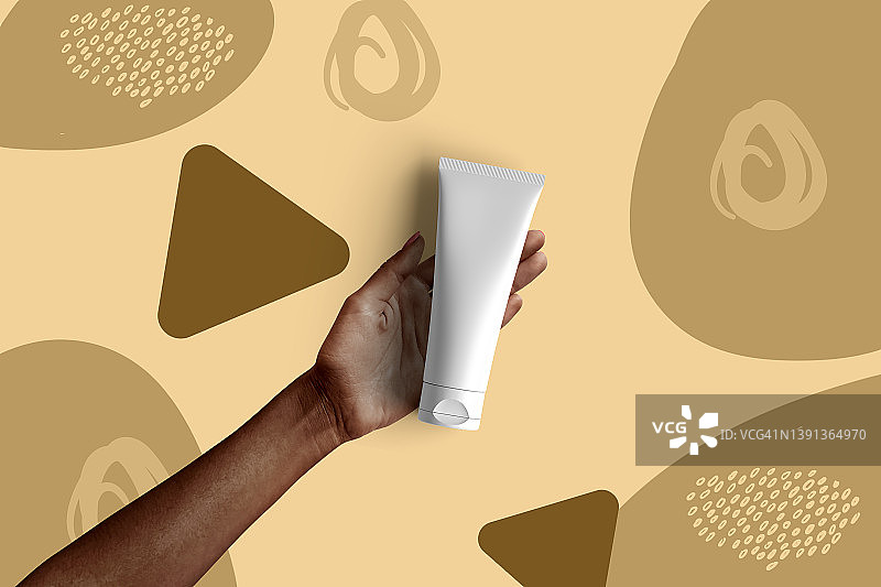 化妆品软管，空白瓶包装模型，霜，皮肤护理，美容产品图片素材