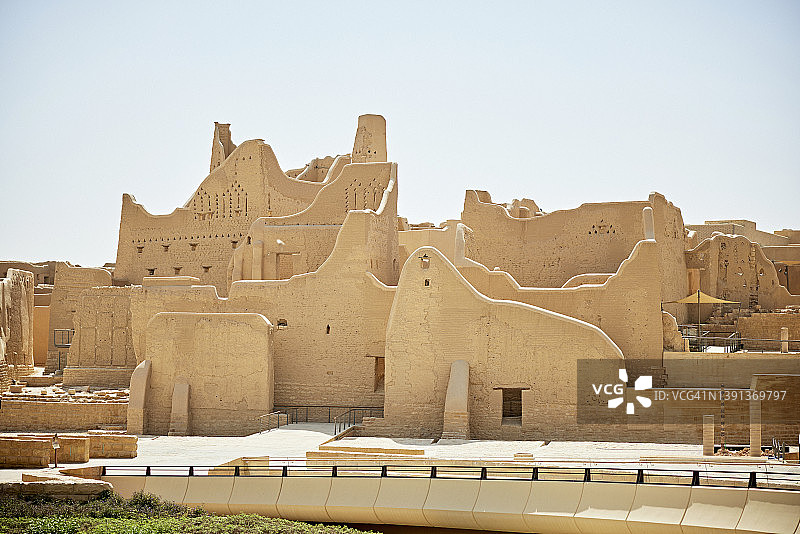 利雅得附近遗产地萨尔瓦宫的遗址图片素材