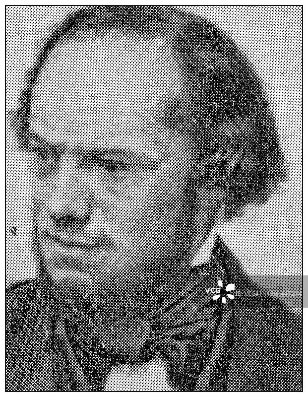 历史名人肖像：卢夫斯·威尔莫特·格里斯沃尔德图片素材