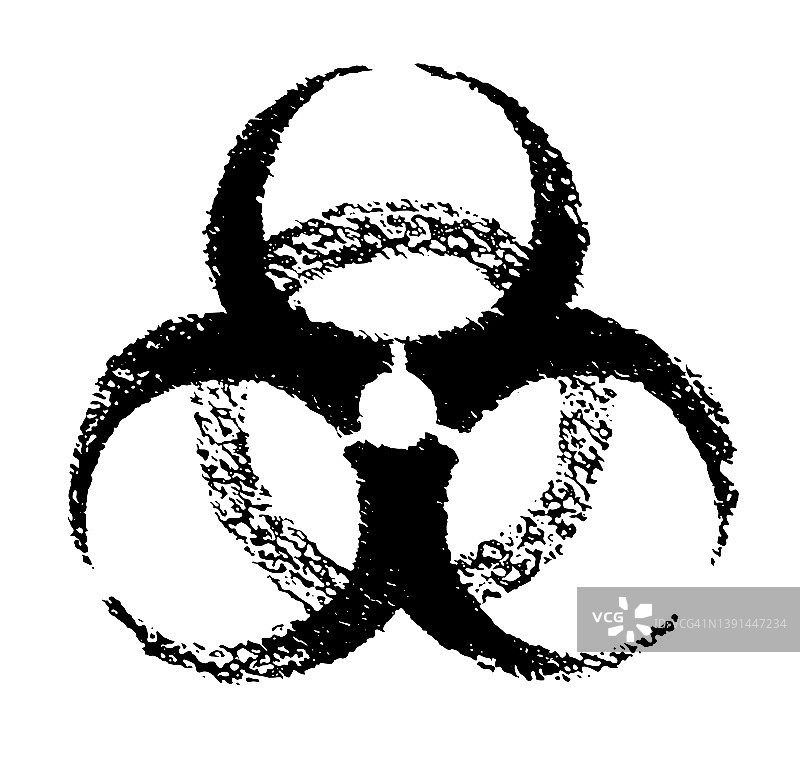 病毒辐射危险警告标志矢量图图片素材