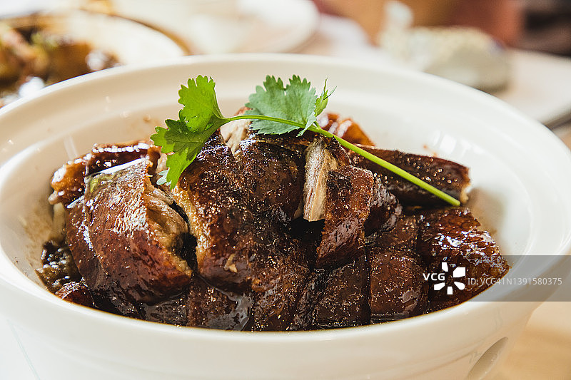 粤菜烧鹅特写图片素材