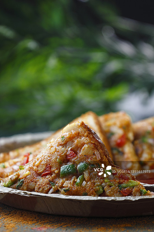 印度蔬菜面包吐司图片素材