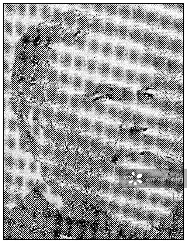 马丁·赖尔森名人古董肖像图片素材