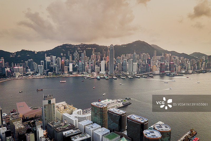 从九龙观赏维多利亚港图片素材