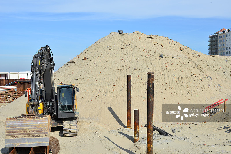 布兰肯贝尔赫码头正在翻新施工中图片素材