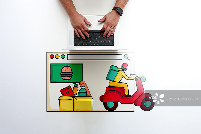 在线配送服务概念图片素材