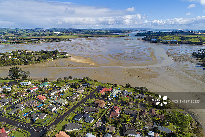 新西兰奥克兰郊区鸟瞰图片素材