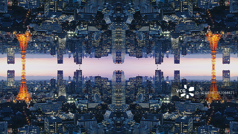 几何城市风景图片素材