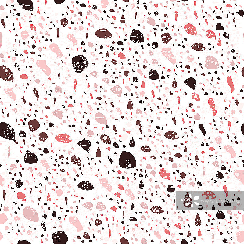 浅色水磨石无缝矢量纹理。威尼斯风格的逼真意大利大理石纹理或花岗岩地板。图片素材