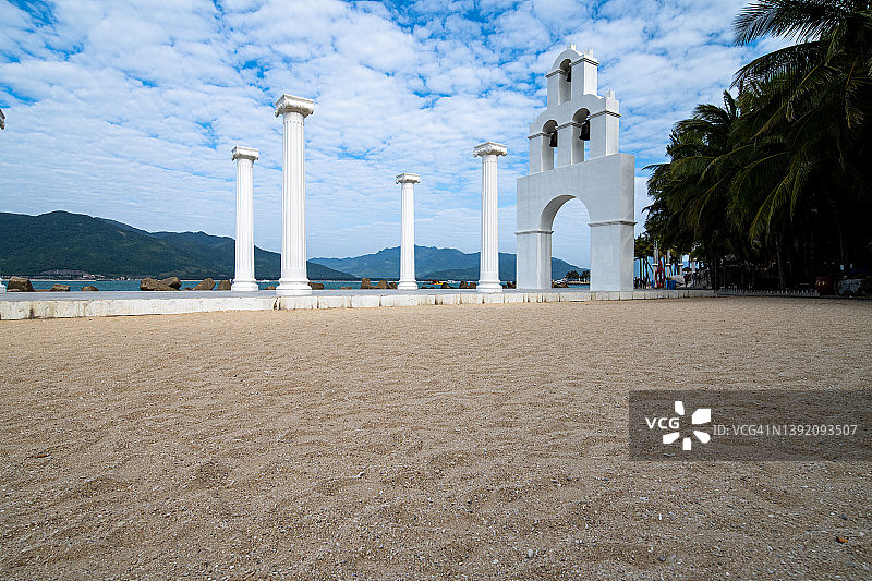 海边的教堂建筑图片素材