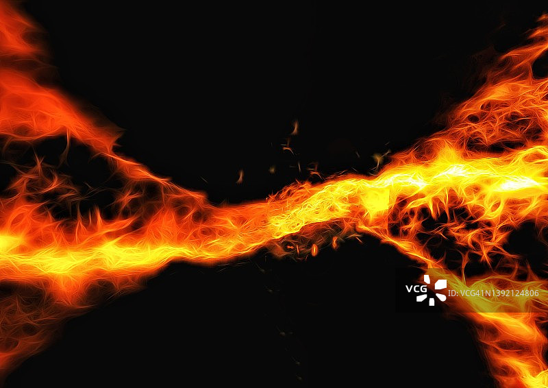 照亮黑暗的燃烧火焰插画图片素材