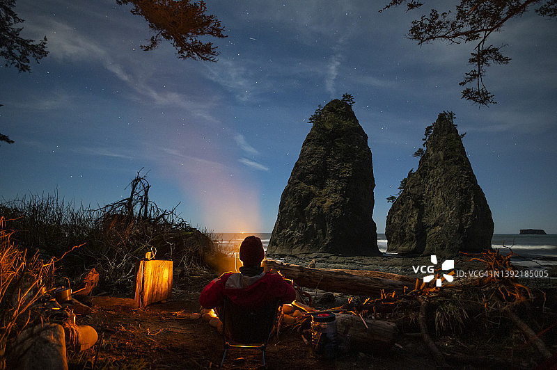 奥林匹克国家公园营地篝火图片素材