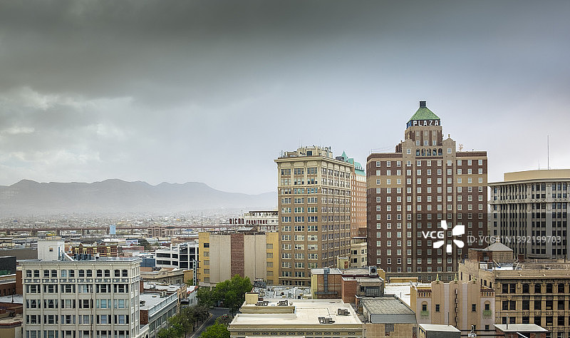 德克萨斯州埃尔帕索的尘暴图片素材