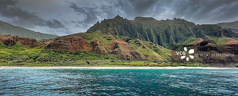 夏威夷可爱岛纳帕利海岸风光图片素材