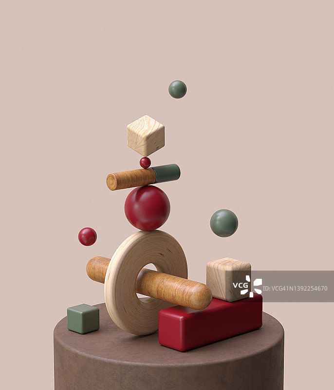 3D抽象组合图片素材