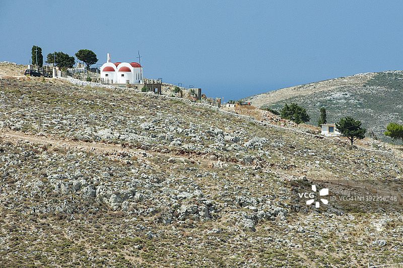 希腊圣托里尼岛地中海风格建筑景观图片素材