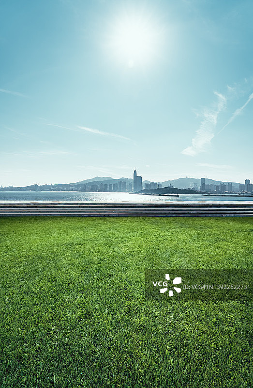 海边的草坪图片素材