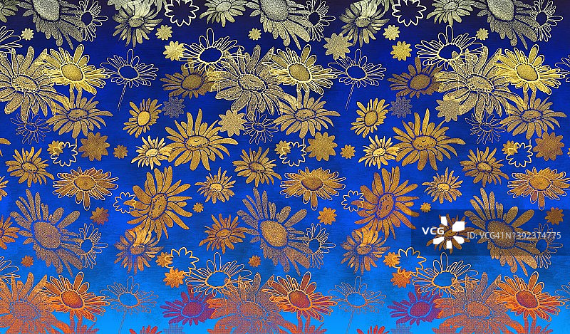 不同细节程度的粉彩风格彩色花朵图片素材