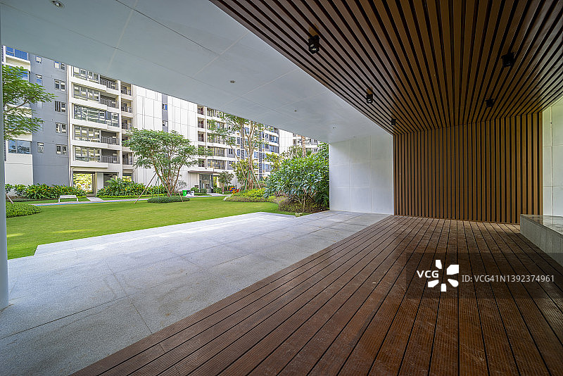 开放社区暖色建筑图片素材