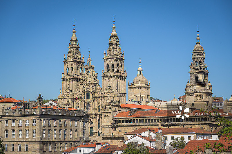 圣地亚哥-德孔波斯特拉大教堂，圣地亚哥之路的终点图片素材