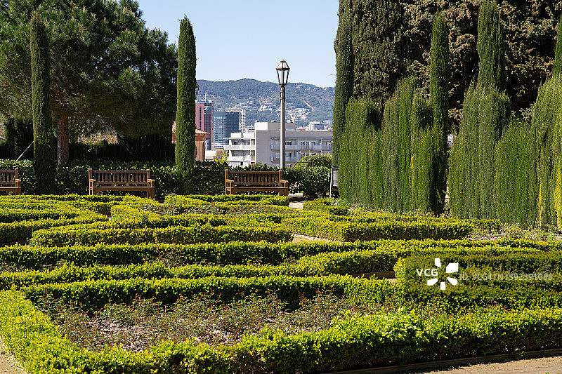 西班牙巴塞罗那希腊剧院花园图片素材