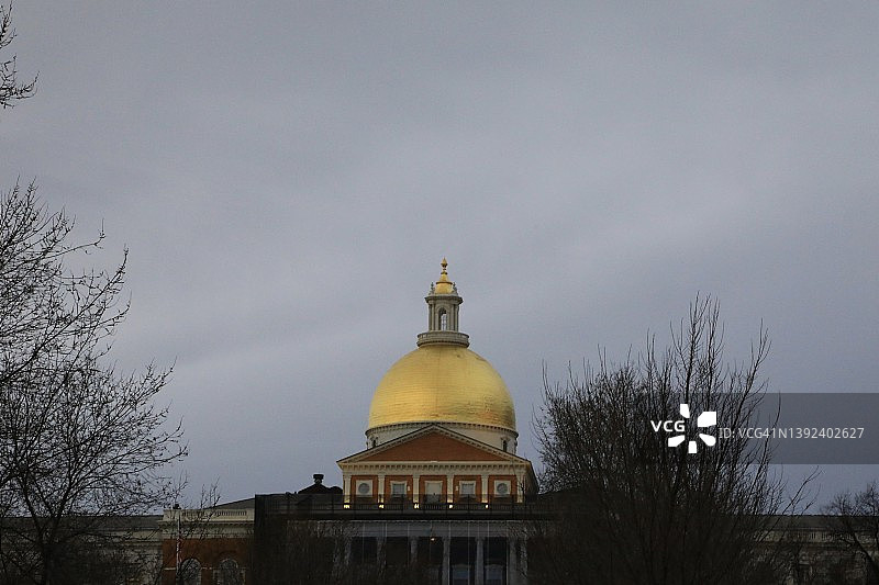 波士顿马萨诸塞州议会大厦图片素材