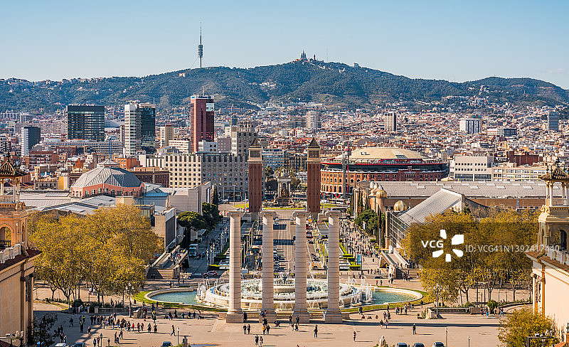 西班牙巴塞罗那西班牙广场图片素材