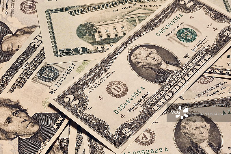 美元货币特写图片素材