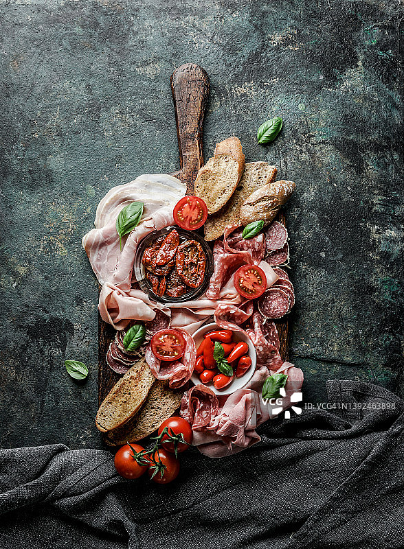 意式肉类拼盘图片素材